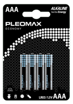 Алкалиновая батарейка Pleomax LR03-4BL Economy, 4шт