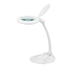 Лупа настольная 3D с подсветкой 60 SMD LED, сенсорная регулировка яркости, VISAGISTE, ø127мм, белая REXANT, 1шт