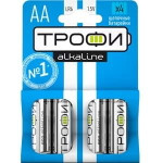 Батарейки Трофи LR6-4BL ENERGY POWER Alkaline, 4шт