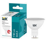 Лампа светодиодная 9Вт MR16 софит 4000К нейтр. бел. GU5.3 230В IEK LLE-MR16-9-230-40-GU5, 1шт