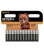 Элемент питания алкалиновый AAA/LR03 (блист. 12шт) Professional Opticell 5052006, 1УП.12 шт