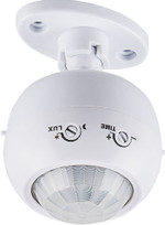 Датчик движения поворотный1200W 8m 120°(гориз.) 360°(верт.)  белый, SEN16/ES-P27A, 1шт