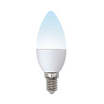 Led-c37-6w/nw/e14/fr/mb plm11wh лампа светодиодная. форма «свеча», матовая. серия multibright. белый свет (4000K). 100-50-10. Картон. ТМ Uniel., 1шт