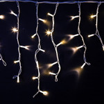 Гирлянда светодиодная Бахрома (Айсикл), 4,0х0,6м, 128 LED БЕЛЫЙ, белый КАУЧУК 3,3 мм, IP67, постоянное свечение, 230В NEON-NIGHT (нужен шнур питания 315-001), 1шт