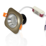 Светодиодный светильник Spotlight AR-BS-7W (7W, 220V, квадрат, корпус бронзовый) (теплый белый 3000K), 1шт