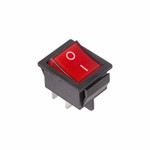 Выключатель клавишный 250V 16А (4с) ON-OFF красный с подсветкой (RWB-502, SC-767, IRS-201-1) REXANT, 10шт