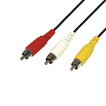 Шнур 3 RCA - 3 RCA, 10м, черный REXANT, 10шт