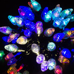 Гирлянда Мультишишки Ø23 мм, 10 м, 80 LED RGB, черный Каучук, IP65, быстрая смена цвета, 230В соединяется NEON-NIGHT (нужен шнур питания 315-000), 1шт