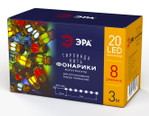 Enin-3f эра гирлянда led нить фонарики 3 м мультиколор, 220v, ip20, 1шт