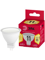Лампочка светодиодная ЭРА RED LINE LED MR16-11W-827-GU5.3 R GU5.3 11 Вт софит теплый белый свет, 1шт