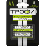 Аккумуляторы NiMH (никель-металлгидридные) Трофи HR6-2BL 1500mAh GREEN POWER, 2шт