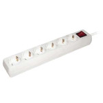 Удлинитель 6х5м с заземл. 16А IP20 У06К 2P+PE 250В 3х1 с выкл. IEK WYP10-16-06-05-ZK-N, 1шт
