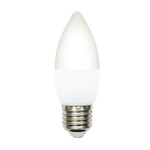 Led-c37-6w/4000k/e27/fr/dim/sls лампа светодиодная, диммируемая. форма “свеча”, матовая. белый свет (4000K). ТМ Volpe, 1шт