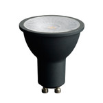 Лампа светодиодная, (7W) 230V GU10 2700K MR16 в черном корпусе с линзой 110 градусов, LB-1607, 1шт