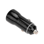 Автозарядка в прикуриватель АЗУ USB-A (QC 3.0)+USB-C (PD), 38Вт черная REXANT, 1шт