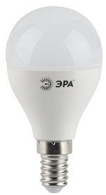 Лампочка светодиодная ЭРА STD LED P45-5W-827-E14 E14 / Е14 5Вт шар теплый белый свет, 1шт