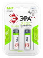 Элемент питания ЭРА HR6-2BL 2700mAh (20/240/9600), 2шт