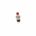 Выключатель-кнопка металл 220V 2А (2с) OFF-(ON) Ø7.2 красная Micro (RWD-301, PBS-10B) REXANT, 10шт