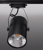 Трековый светодиодный светильник Track-76 (220V, черный корпус, 30W, однофазный) (теплый белый 3000K), 1шт