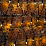 Гирлянда Сеть 2х2х1.5м, свечение с динамикой, черный ПВХ, 136 LED, 230 В, цвет: Тёплый белый (контроллер в комлекте), 1шт