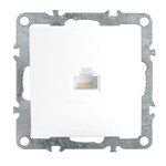 Розетка компьютерная 1-местная RJ-45 (механизм), серия Эрна, PST00-9107-01, белый, 1шт