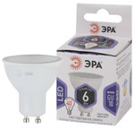 Лампочка светодиодная ЭРА STD LED MR16-6W-860-GU10 GU10 6Вт софит холодный дневной свет, 1шт