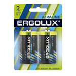 Элемент питания алкалиновый D/LR20 1.5В Alkaline BL-2 (блист.2шт) Ergolux 11752, 1упак. 2шт