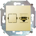 Розетка компьютерная СП Simon 15 RJ45 кат.5E Systimax механизм сл. кость Simon 1591598-031, 1шт
