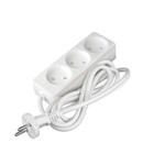 Удлинитель 3х1.5м без заземл. 10А IP20 2.2кВт ПВС Союз 481S-1301, 1шт