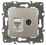 14-3110-04 ЭРА Розетка RJ45+TV, IP20, шампань, 1шт