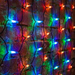 Гирлянда Сеть 2x1,5м, черный КАУЧУК, 288 LED Мультиколор (шнур питания в комплекте), 1шт