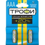 Батарейки Трофи LR03-2BL ENERGY MAX Alkaline, 2шт