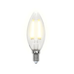 Led-c35-6w/ww/e14/fr pls02wh лампа светодиодная. форма “свеча”, матовая. серия sky. теплый белый свет. картон. тм uniel., 1шт
