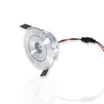 Светодиодный светильник Spot-SP67-1W (220V, 1W, серебристое о круглый) (теплый белый 3000K), 1шт