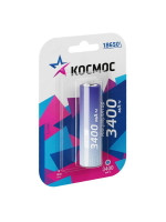 Аккумулятор 18650 Li-ion 3400мА.ч без защиты (блист.1шт) КОСМОС KOC18650Li-ion34UBL1, 1УП.1 шт.