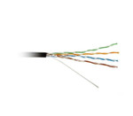 Кабель витая пара U/UTP кат.5E 4х2х24AWG solid PE Outdoor UUTP4-C5E-S24-OUT-PE-BK-500 черн. (м) Hyperline 49118, 1м