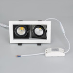 Светильник CL-Kardan-S180x102-2x9W (WH-BK, 38 deg) (дневной белый 4000K), 1шт
