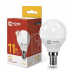 Лампа светодиодная LED-ШАР-VC 11Вт шар 3000К тепл. бел. E14 1050лм 230В IN HOME 4690612020587, 1шт
