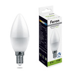 Лампа светодиодная диммируемая, (11W) 230V E14 4000K С37, LB-771, 1шт