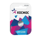 Элемент питания литиевый CR1220 1хBL (блист.1шт) КОСМОС KOCR12201BL, 1упак. 1шт