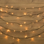 Гирлянда Твинкл Лайт 10 м, темно-зеленый ПВХ, 80 LED, цвет ТЕПЛЫЙ БЕЛЫЙ, 1шт