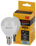 Лампочка светодиодная Kodak LED KODAK P45-11W-840-E14 E14 / Е14 11Вт шар нейтральный белый свет, 1шт