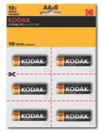 Батарейки Kodak LR6-12BL perforated (6x2BL) XTRALIFE Alkaline [KAA-2x6 perf], 12шт