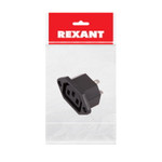Сетевое гнездо на корпус (1 шт. ) (пакет БОПП) REXANT, 1шт