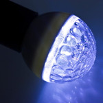 Лампа шар Е27 9 LED Ø50мм синяя, 1шт