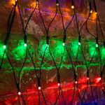 Гирлянда Сеть 2х2х1.5м, свечение с динамикой, черный ПВХ, 136 LED, 230 В, цвет: Мультиколор (контроллер в комлекте), 1шт