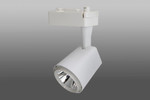 Трековый светодиодный светильник DT-118 (20W, 3000K, однофазный, белый корпус), 1шт