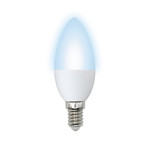 Led-c37-7w/nw/e14/fr/nr лампа светодиодная. форма “свеча”, матовая. серия norma. белый свет (4000K). Картон. ТМ Volpe, 1шт