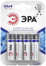 Батарейки ЭРА LR6-4BL SUPER Alkaline, 4шт