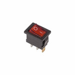 Выключатель клавишный 250V 6А (3с) ON-OFF красный с подсветкой Mini (RWB-206, SC-768) REXANT, 10шт